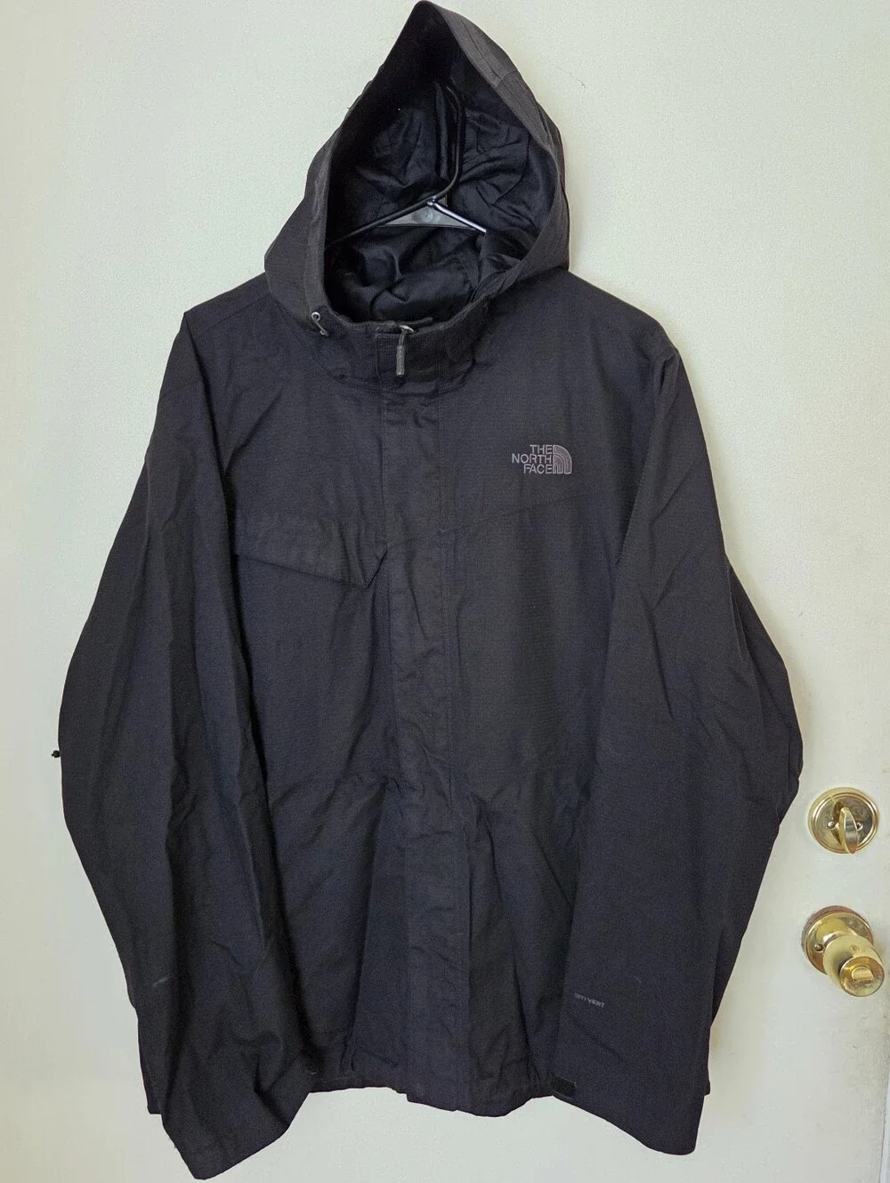 The North Face Dryvent Jacket 3-in-1 **Shell Only** Men's LG Black NF0A33JH EUC